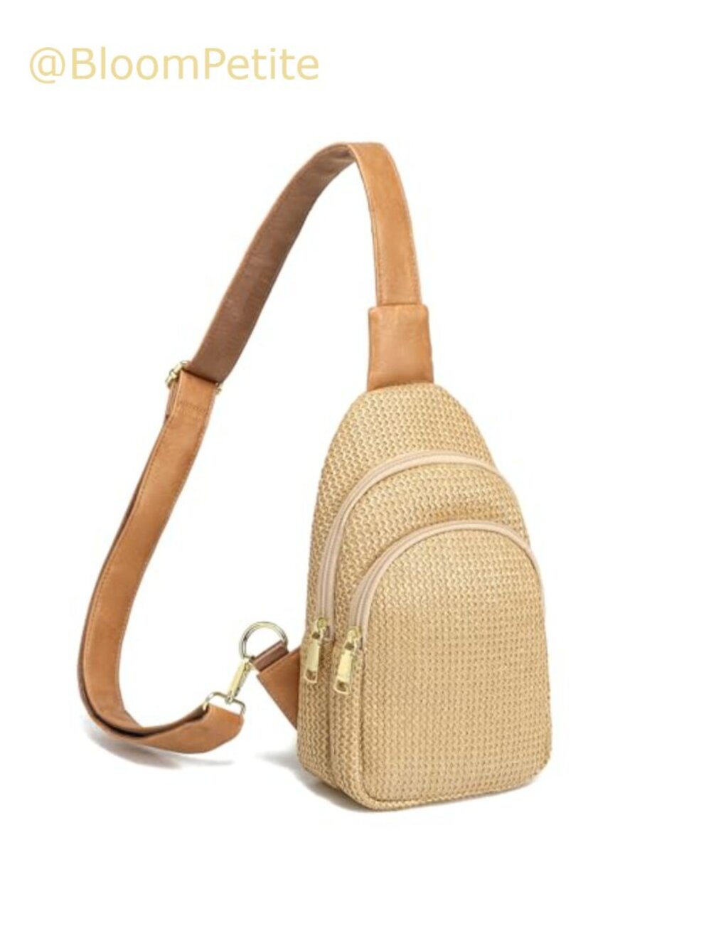 INICAT Faux Straw Crossbody Bag Lightweight Summer Sling Purse